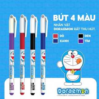  Bút mực gel Thiên Long Doraemon GEL-012 DO ngòi 0.5mm bút mực nước chính hãng Thiên Long màu ra đều không khô mực 
