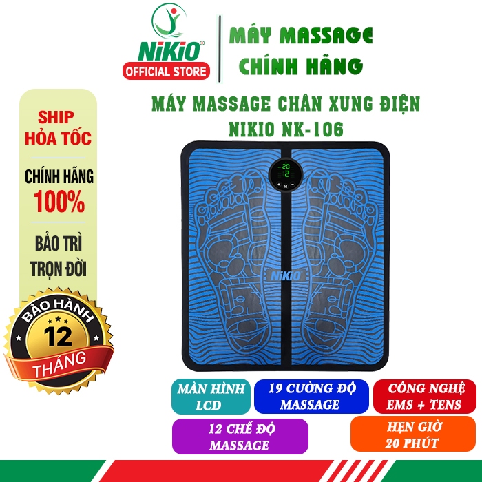 Thảm massage chân xung điện EMS Nikio NK-106 - Thúc đẩy lưu thông máu, giảm tê bì và đau mỏi chân