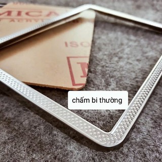 Bảng số inox chấm bi xe Wave....