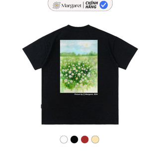 Áo Thun Cotton MARGARET "Daisy Garden Picture Tee" Unisex Form Rộng - Áo Phông Oversize Nam Nữ