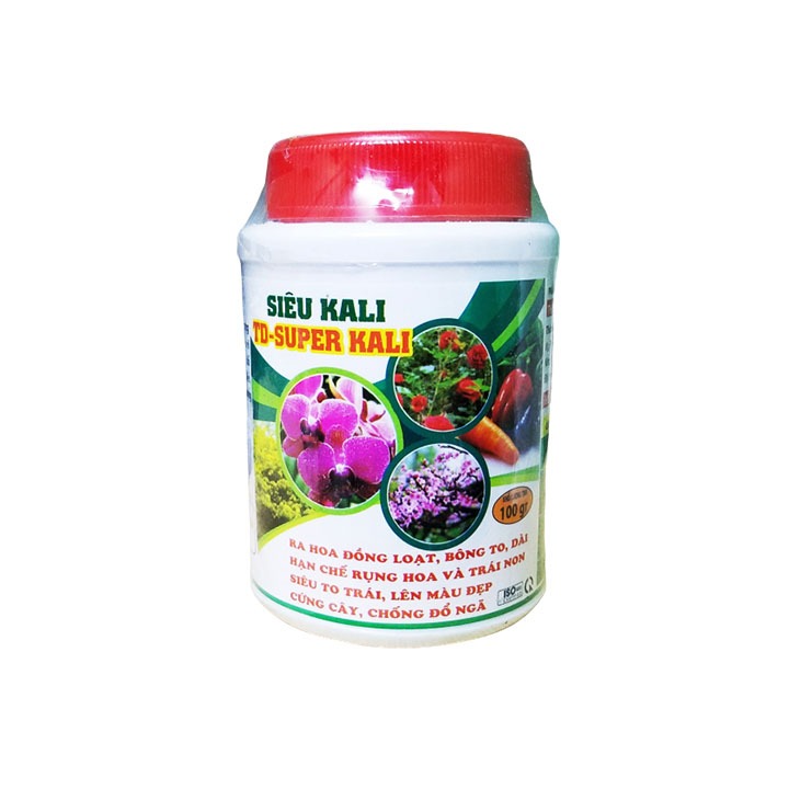 super kali 7-5-44 100g - npk 7-5-44 kích thích ra hoa cho lan cây cảnh cây ăn trái - siêu kali 7544