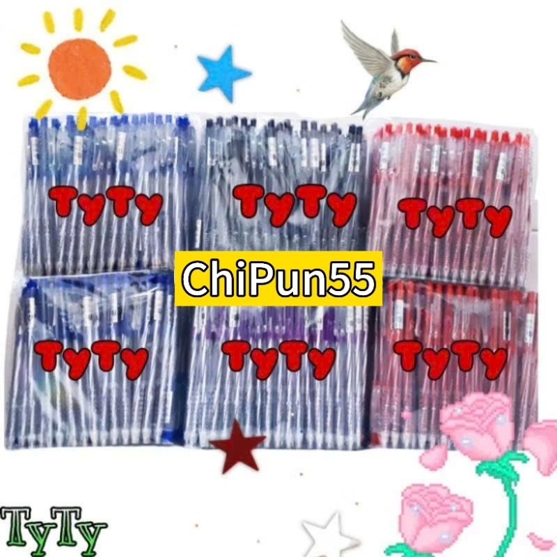 Combo 10 Bịch Cây Viết Bi Xanh Ngòi 0.7mm (4 màu tự chọn)
