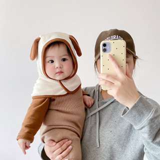 Mũ nón LÔNG CỪU TAI MS02  mềm mịn liền khăn quàng cổ cho bé 6m- 4 tuổi ( vòng đầu 44-50cm )