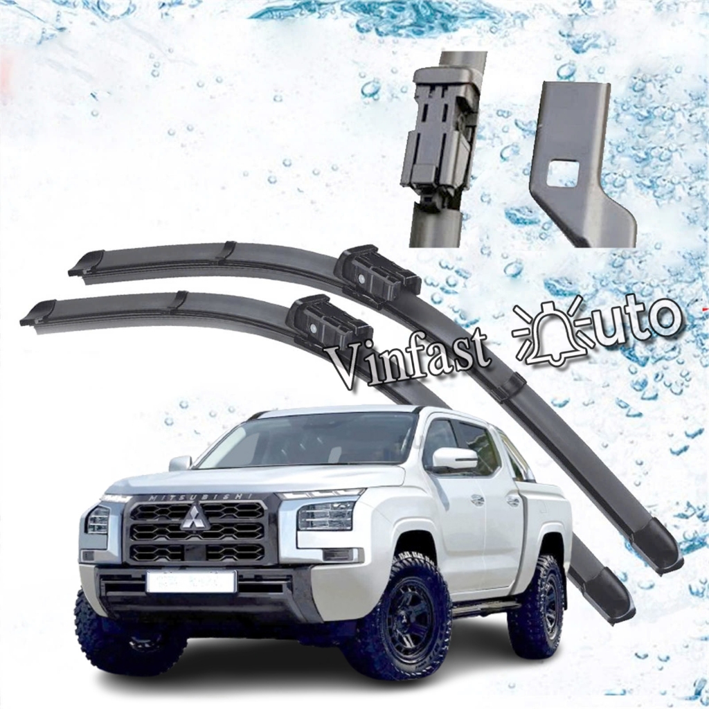Chổi Gạt Mưa Triton 2024 2025 ( Chân Nút Bấm ) - Bộ 2 Gạt Mưa Trước Mitsubishi Triton
