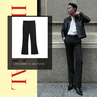 ILLÉGAL - Quần Loe Đen Kẻ Sọc - PINSTRIPE FLARE PANTS