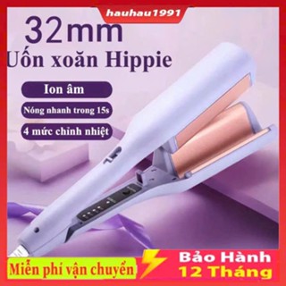  Máy Uốn Tóc Xoăn Hippe Sóng Nước 32mm Chất Liệu Gốm Sứ Cao Cấp - Máy Dập Xù Làm Tóc Xoăn 32mm Tiện Lợi 