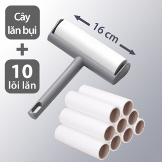 Combo Cây Lăn Bụi + 10 Cuộn Lõi Lăn 55 Lớp Siêu Dính Living C Size 16cm, 10cm, 24cm