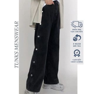 Quần jean nam ống rộng cao cấp quần bò đen nam quần âu nam hàn quốc xanh quần jean co giãn quần bò boy phố