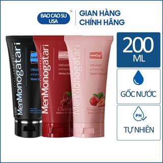 Gel bôi trơn Monogatari, bôi trơn hậu môn, âm đạo gốc nước hương cherry, dâu, không mùi 200ml