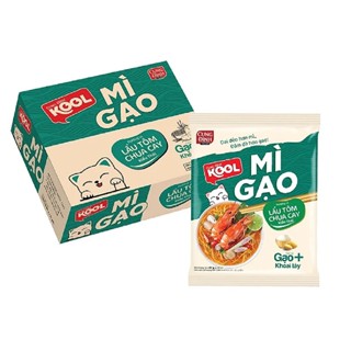 THÙNG 24 GÓI Mì Cung Đình Kool Mì Gạo Lẩu Tôm Chua Cay Kiểu Thái