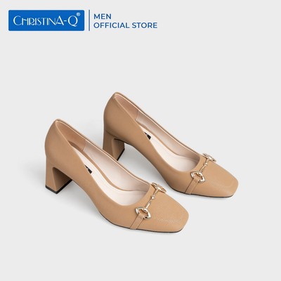 Giày Nữ Cao Gót Bít Mũi Vuông CHRISTINA-Q GBV146G