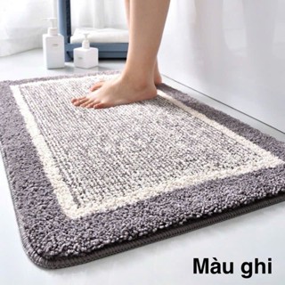 Thảm lau chân thấm nước Ghome chống trơn trượt cao cấp phòng khách, phòng tắm kt 40x60cm