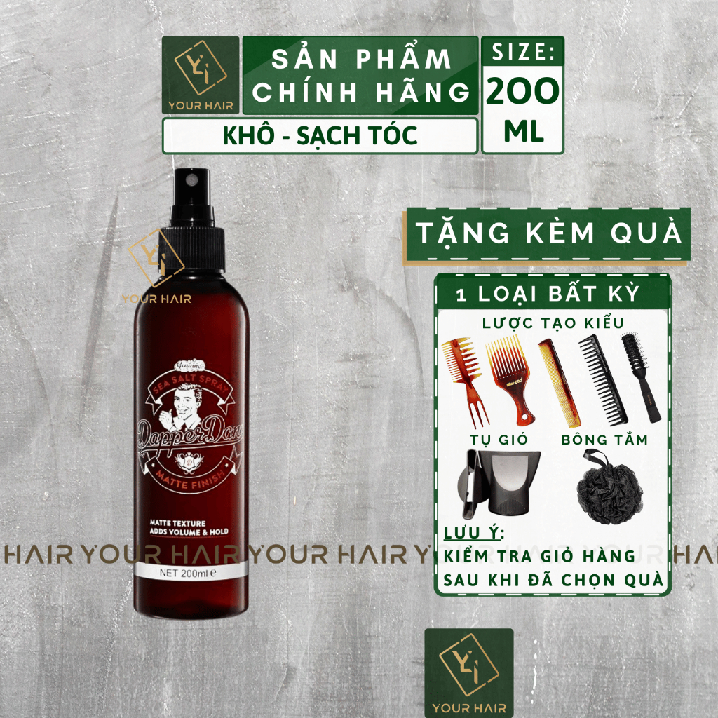 Xịt tăng độ phồng tóc Dapper Dan Sea Salt Spray - 200ml