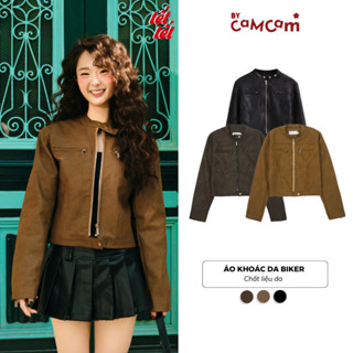 Áo Khoác Da Bycamcam Biker Dáng Ngắn Croptop Thời Trang Nữ. AKHD047