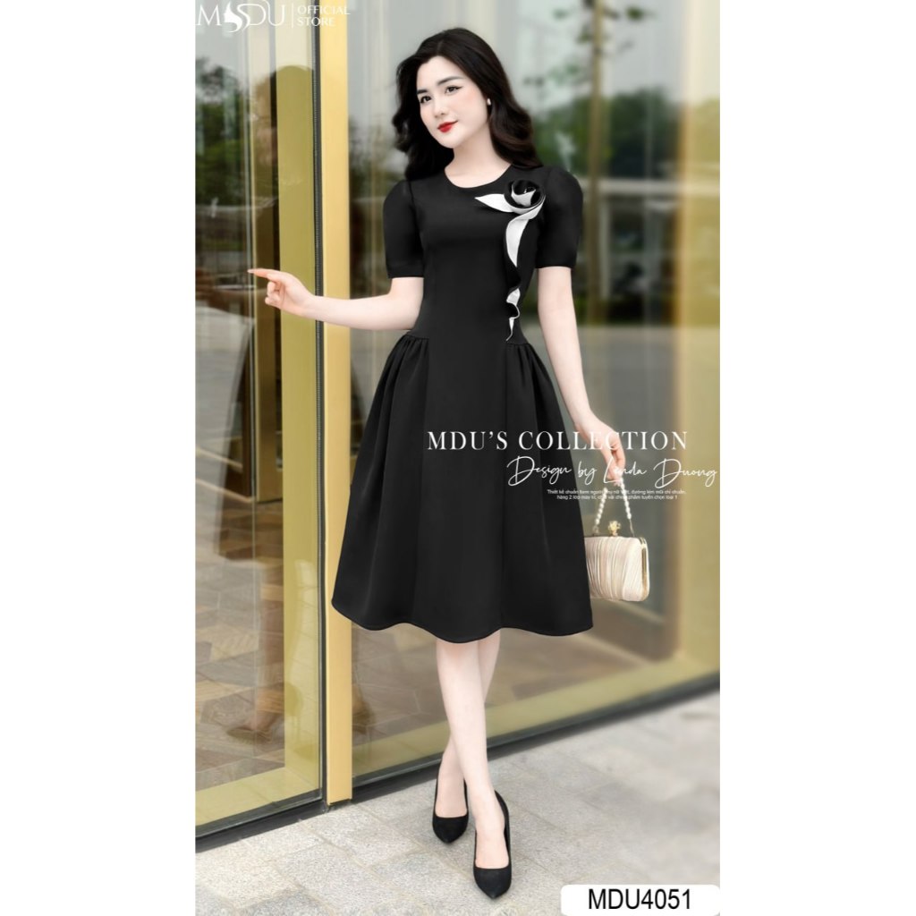 Váy thiết kế K1-D1-2 MDU4051 với chất liệu Mango Ý cao cấp, thiết kế tạo ấn tượng với form dáng hoàn
