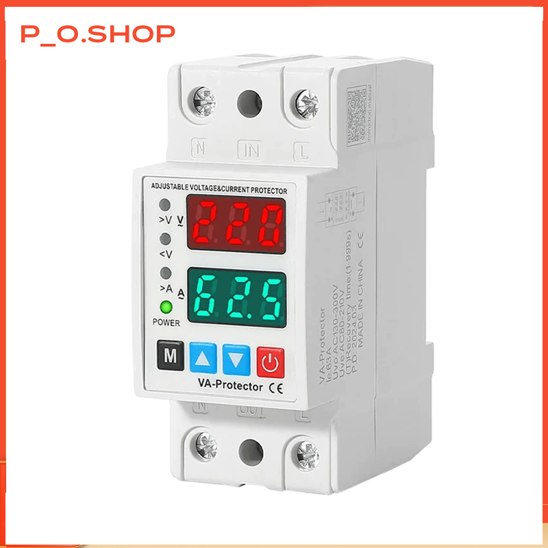 【🔥Rẻ】Rơ le bảo vệ điện áp 220V dân dụng, cao áp, thấp áp, mất trung tính, SVP-912-40A/63A, LED hiện 
