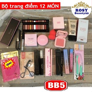 Bộ trang điểm 12 món tiện lợi set trang điểm chuyên nghiệp bộ trang điểm cá nhân đầy đủ