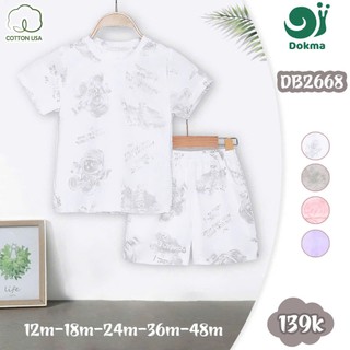 (1-4Y) Bộ cộc tay thể thao Dokma chất Poly thông hơi mịn