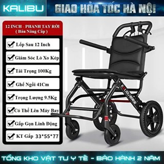 Xe lăn gấp gọn KALIBU, xe lăn du lịch xách tay nhẹ nhàng cho người già, người bệnh - NÂNG CẤP NHIỀU MẪU MỚI