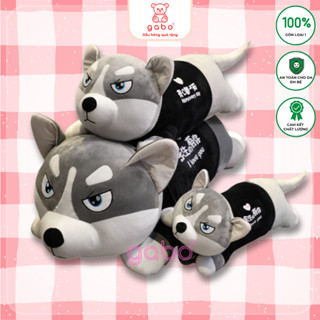 Gấu bông chó Husky Siêu to khổng Lồ Size 1M5, Gối ôm hình thú Gòn 100%. đồ chơi nhồi bông cute cho bé, GABO TEDDY BEAR