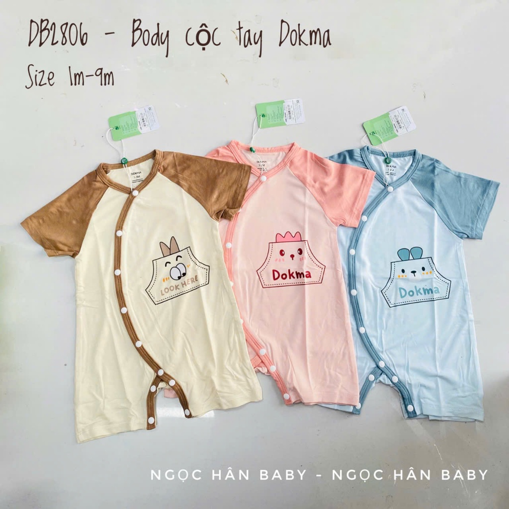 (3m-9m) Body cộc tay cài vai Dokma/Judoby cho bé