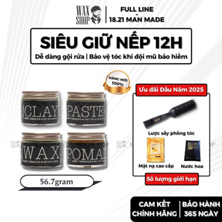 Sáp vuốt tóc nam cao cấp 18.21 Man Made - Wax, Clay, Paste, Pomade chính hãng giữ nếp tóc - Waxshop