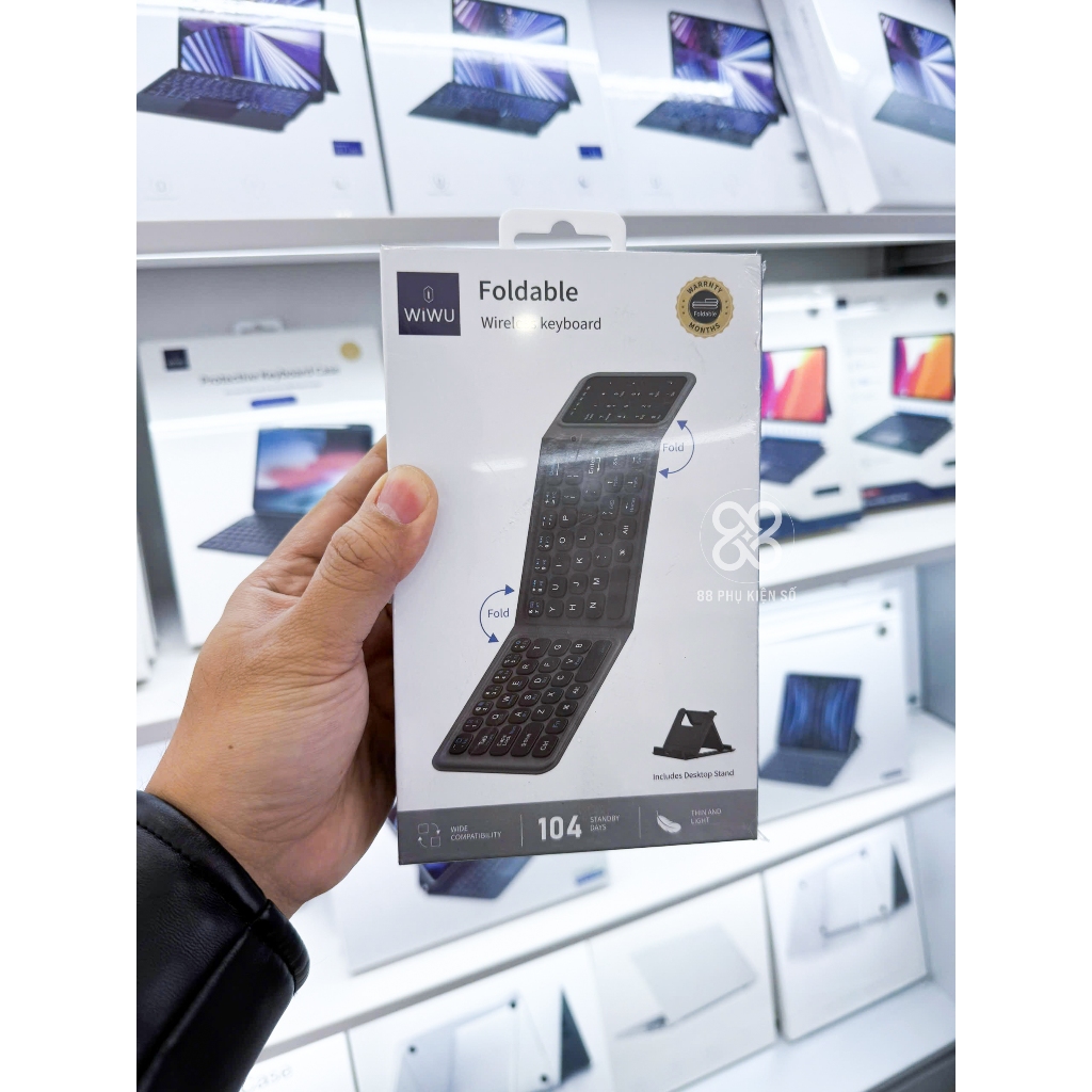 [Hàng Chính Hãng] Wiwu Foldable Wireless Keyboard FMK-05 bàn phím gập thế hệ mới 2025 của hãng Wiwu