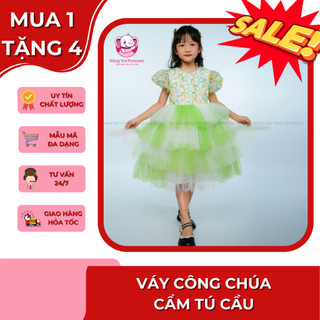  Váy công chúa đầm công chúa thiết kế hoa cẩm tú cầu cho bé gái từ 1-12 tuổi tại Tiệm May Mẹ Voi Xinh 
