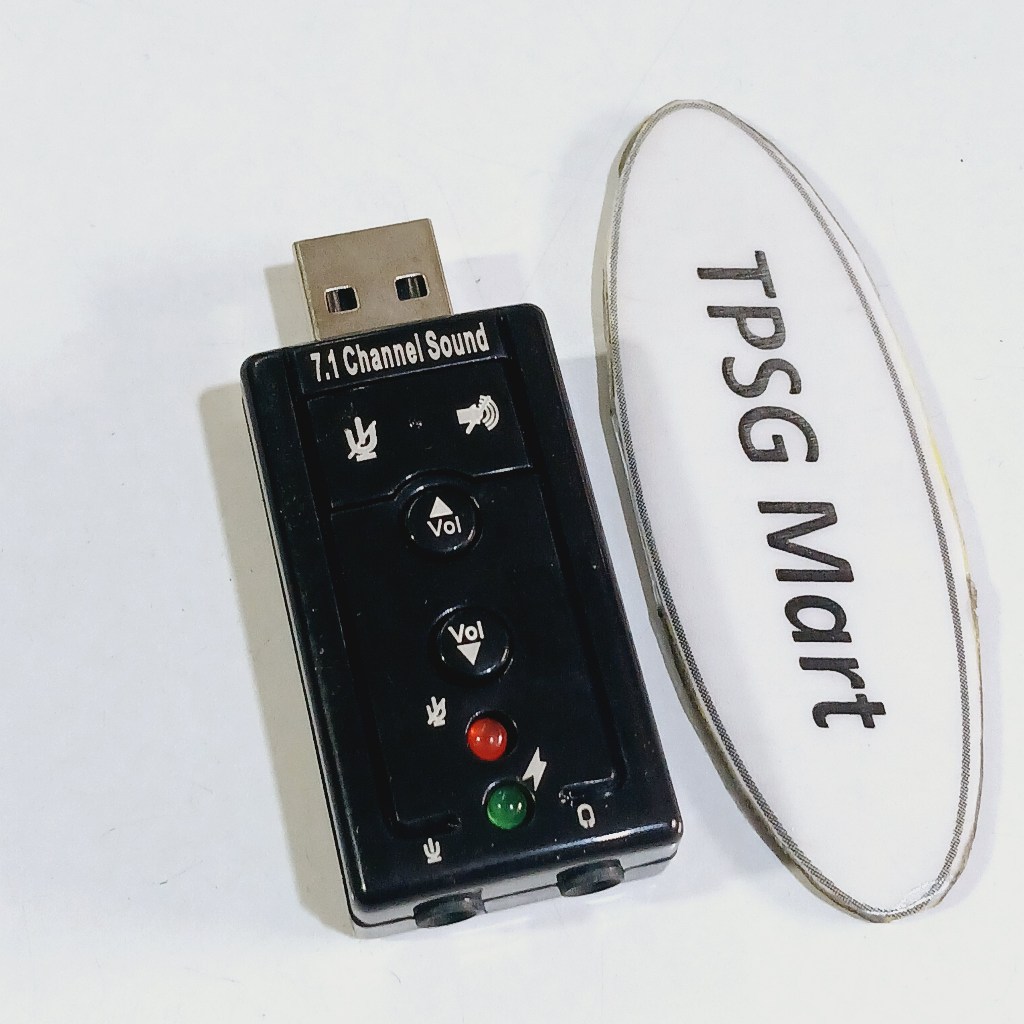 Card âm thanh / USB Sound Card 7.1 Channel (Nút bấm trên thân USB)