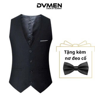 [Tặng nơ - Chính hãng DVMEN] Áo gile vest nam 2 lớp vải cotton dày dặn thiết kế trẻ trung sang trọng dáng Hàn
