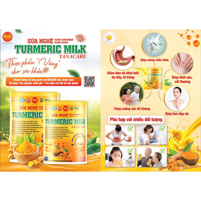 Sữa Nghệ Tanacare 500Gram