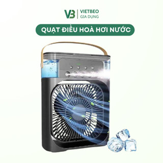 Quạt Điều Hòa Hơi Nước Mini DIDOOGLT Quạt Phun Sương Để Bàn, Hẹn Giờ Thông Minh Tích Hợp Đèn Led