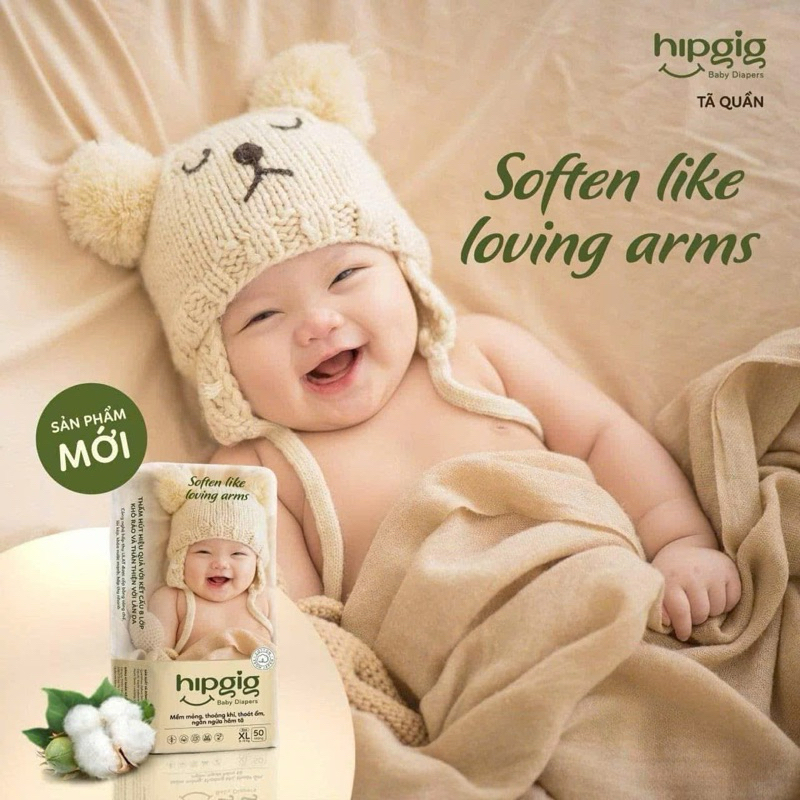 [Lỗi 1 đổi 1] Bỉm quần BO MÔNG hipgig bao bì vàng size M50/L50/XL50/XXL50/XXXL50