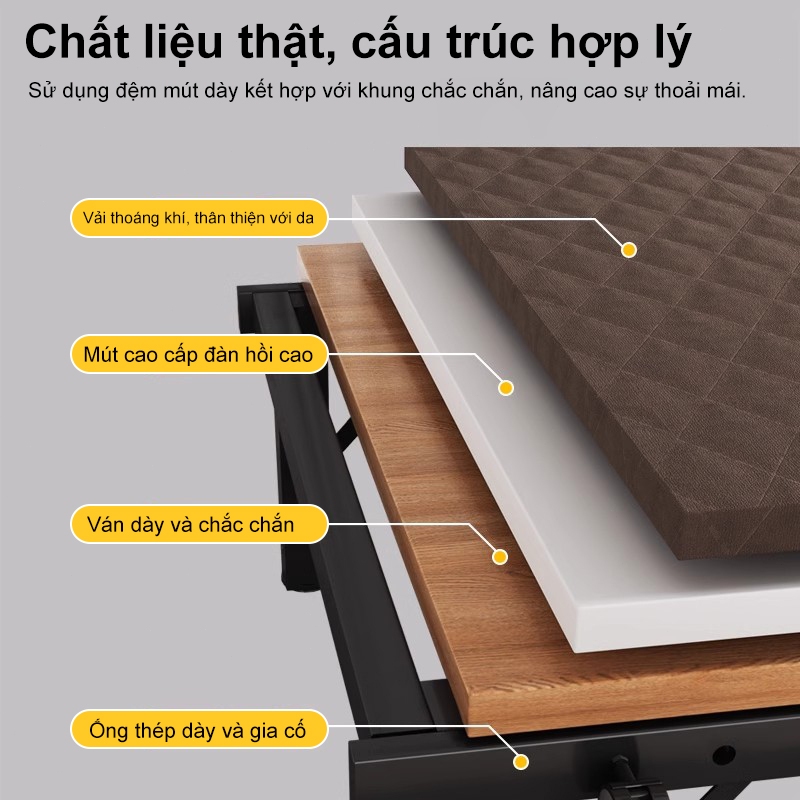giường gấp gọn Sofa giường đơn có thể gập lại Ghế gấp nằm nghỉ - Giường ngủ trưa văn phòng | BigBuy360 - bigbuy360.vn