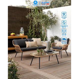 Combo Bàn Ghế Mây Nhựa Cao Cấp Ngoài trời,Sân Vườn của FTUREHOMES.