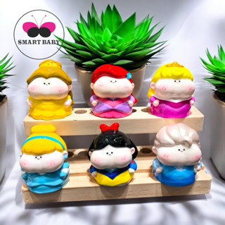  Tượng thạch cao 6 Công chúa Chibi phiên bản cưng xỉu bộ tượng công chúa disney mini Smart Baby 