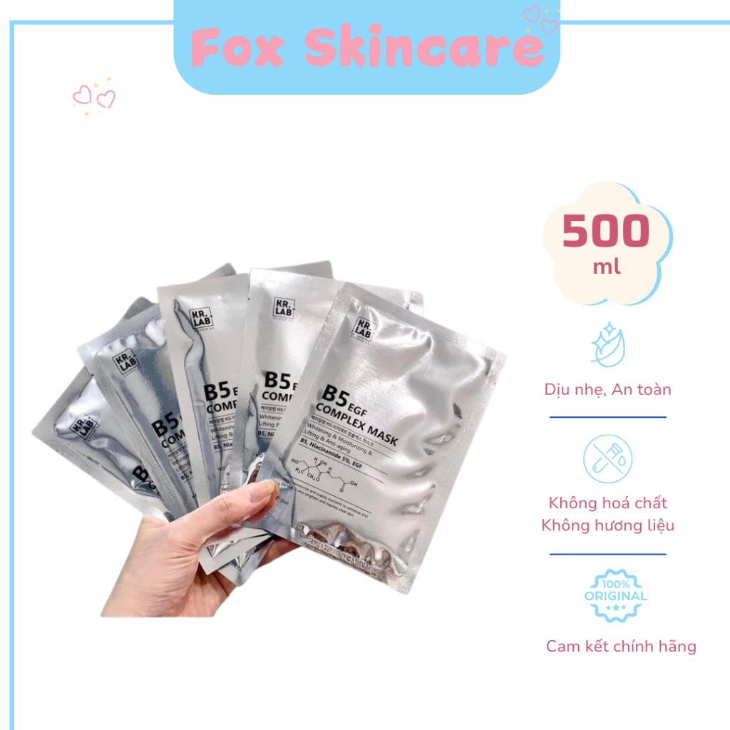 Mặt Nạ Mask B5 Kr.lab B5 Niacinamide EGF Complex Mask - Compo
