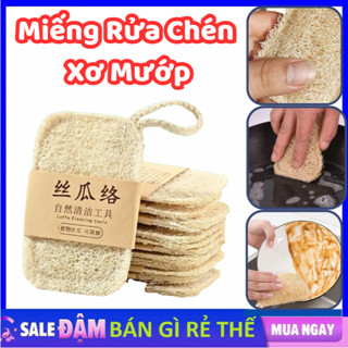 COMBO 5 Xơ Mướp Rửa Chén Cao Cấp Miếng Rửa Chén Hai Mặt Đa Năng Chống Trầy Cọ Xoong Gọn Tiện Dụng #