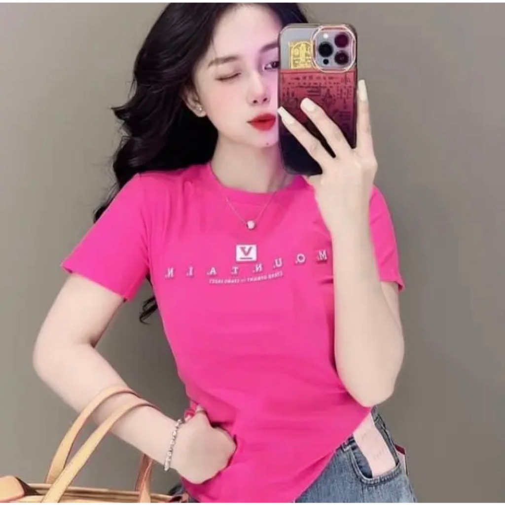 Áo thun nữ mẫu mới in chữ đơn giản thun cotton co giãn thoáng mát trẻ trung bán chạy nhiều màu quần áo thời trang giá kh | BigBuy360 - bigbuy360.vn