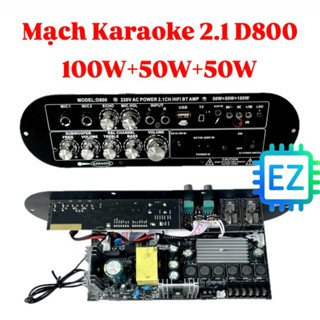 D800 - Mạch khuyếch đại âm thanh 2.1 Karaoke Bluetooth 100W+50W*2 kèm phụ kiện