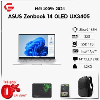  ASUS Zenbook 14 UX3405   Ultra9-185H | RAM 32G | SSD 1T | 14" 2.8K 120Hz OLED  Đẳng Cấp Sang Trọng 