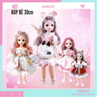 Búp bê barbie có khớp 30cm giá rẻ,đồ chơi cho bé gái phát triển trí tuệ JUMICO BUB