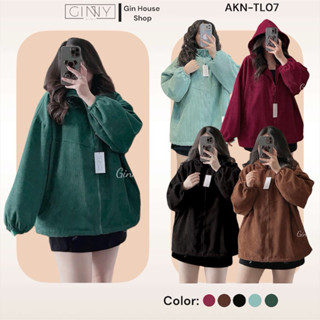 Áo Khoác Nữ Chống Nắng Nhung Tăm Salim TL-07 | Có Túi Trong Mũ To | GINNY | Form Rộng Ulzzang cao cấp tồi giản