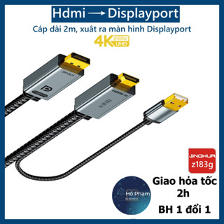 Cáp chuyển HDMI từ PS4/ PS5/ PC ra màn hình Displayport, Hdmi to DP - Hồ Phạm z183G