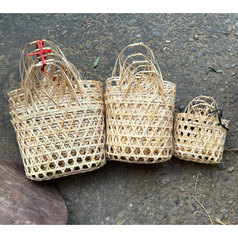 làn tre, giỏ tre, gói quà