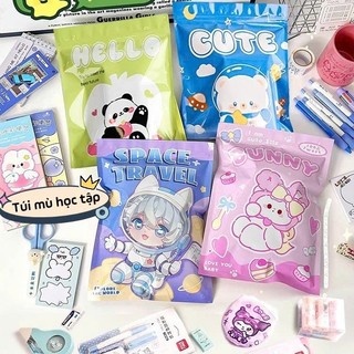 Túi Quà Tặng Bất Ngờ Blind Box, Set Văn Phòng Phẩm, Sinh Nhật, Tổng Kết Cho Bé Trai Gái, Đồ Dùng Học Tập Xinh