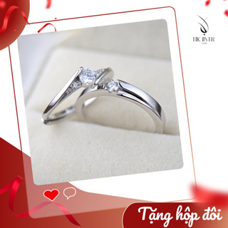 Nhẫn cặp đôi bạc 925 Hicilver, nhẫn bạc phong cách love story NĐ03