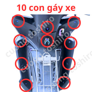  ốc titan gr5 xe wave rsx gắn gáy xe yếm chân gương màu lục bảo tím hàng chất lượng cao bảo hành  không gỉ trọn đời 