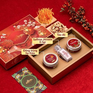 Hộp quà tặng  Saffron Nhụy Hoa Nghệ Tây Jahan 0.5Gr