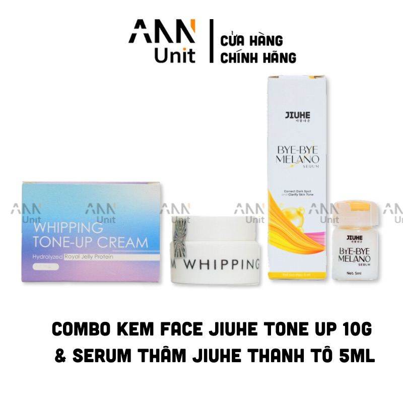 Combo Kem Face Jiuhe Tone Up Cream 10g & Serum Thâm 5ml Jiuhe Thanh Tô Cosmetics Cao Cấp - Mỹ Phẩm J